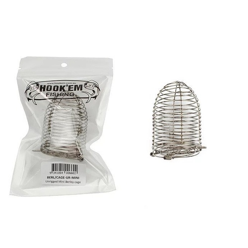 Hook'em Unrigged Berley Cage Mini 40 x 58mm Stainless Steel with Spring Loaded Lid