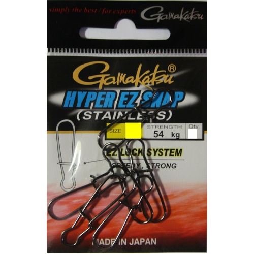 Gamakatsu Hyper EZ Stainless Fishing Snap - Choose Size