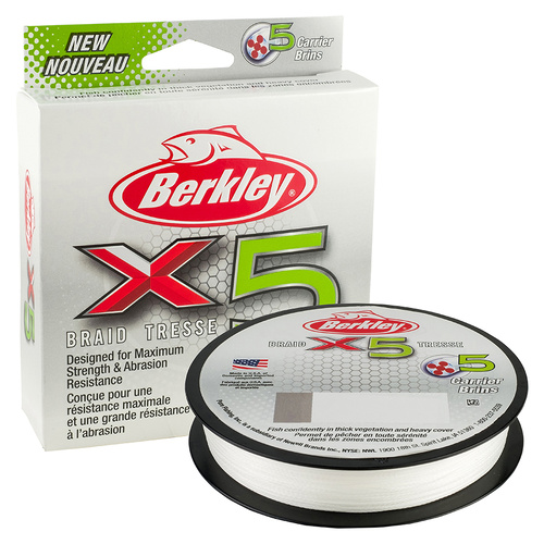 Berkley X5 Crystal 150m Braid Fishing Line - Choose Lb