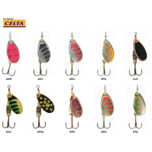 Rublex Celta Spinner Fishing Lure Twin Pack Size 2 - Choose Colou