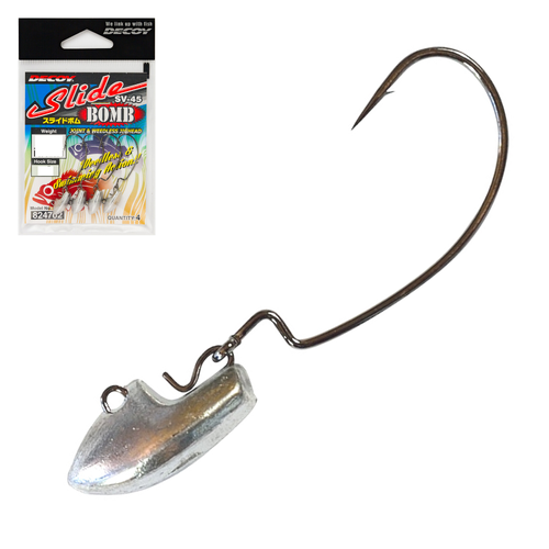 Decoy SV-45 Slide Bomb Fishing Jighead - Choose Weight &amp; Hook Size