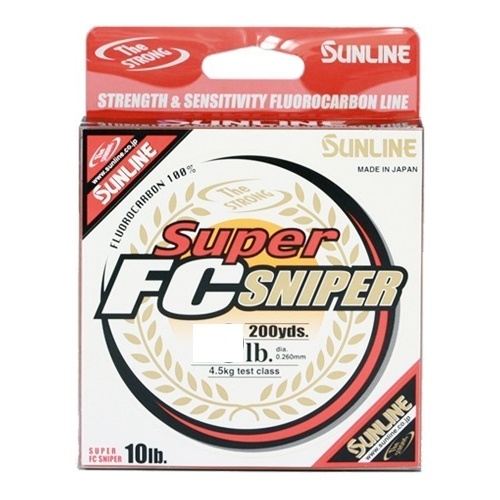 Sunline Super FC Sniper 100% Fluorocarbon Fishing Line 200 yds - Choose Size