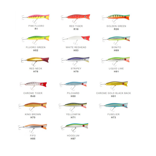 Halco Roosta Popper 160mm Hard Body Topwater Fishing Lure - Choose Colour