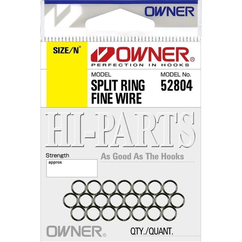 Owner 52804 Fine Wire Split Fishing Ring - Choose Size