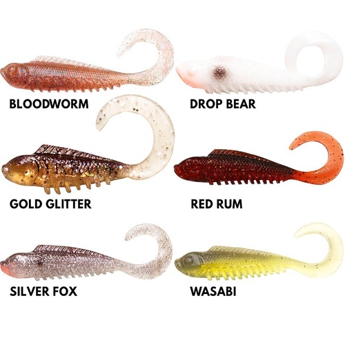 Shimano Squidgies Wriggler 80mm Soft Plastic Fishing Lure - Chooose Colour