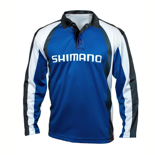 Shimano Corporate Sublimation Blue/Grey Fishing Shirt Choose Size 
