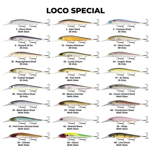 13 Fishing Loco Special 108mm Hard Body Jerkbait Fishing Lure - Choose Colour