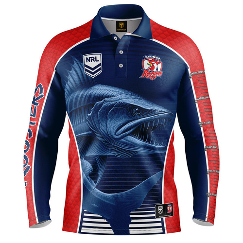 Sydney Roosters Barracuda Fishing Shirt Ruby Union Football By Ashtabula