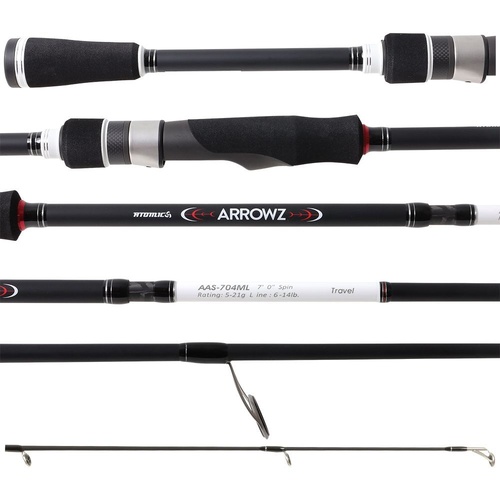 Atomic Arrowz Travel Spinning Fishing Rod - Choose Model