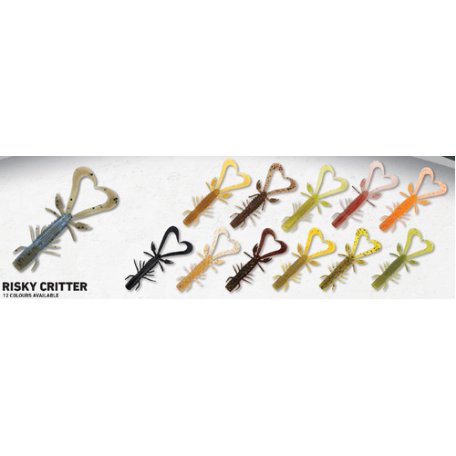 Daiwa 2021 BaitJunkie Risky Critter Soft Plastic Fishing Lure Bait Junkie - Choose Colour