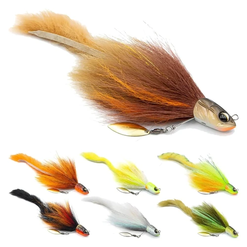 BIM Tackle Crazy Rabbit Junior 20cm Bucktail Fishing Jig - Choose Colour