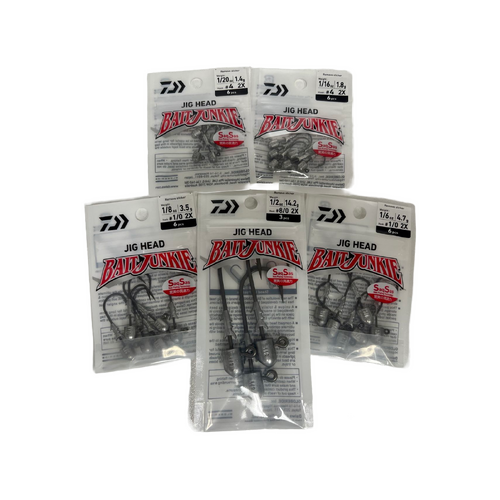 Daiwa 2023 BaitJunkie Heavy Duty Jighead Bait Junkie Jigheads Bait Junkie - Choose Weight &amp; Hook Size