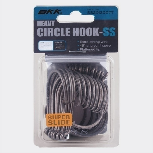 BKK Super Slide SS Heavy Circle Fishing Hook 25 Pack - Choose Size