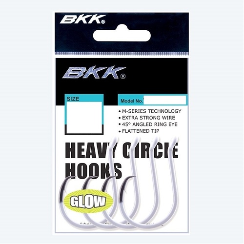 BKK UV Glow Finish Heavy Circle Fishing Hook - Choose Size