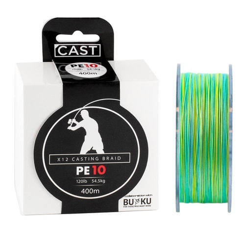Cast x12 Carriers Casting Braid Multi Colour Fishing Line - Choose Lb