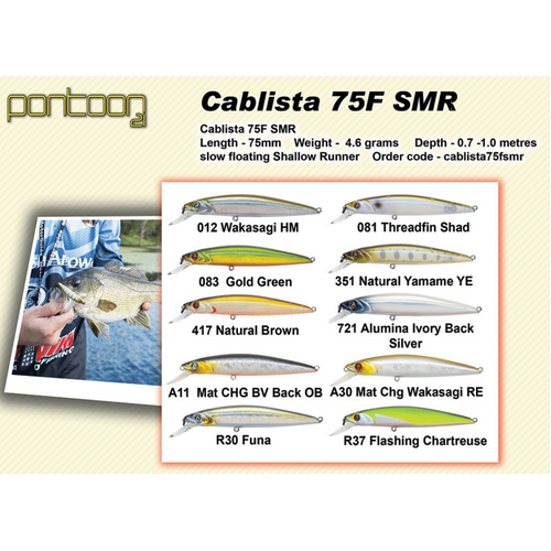 Pontoon 21 Cablista 75SP SMR Hard Body Fishing Lure - Choose Colour