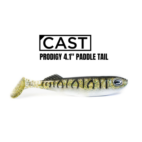 Cast Prodigy 4.1" Paddle Tail Soft Plastic Fishing Lure  - Choose Colour