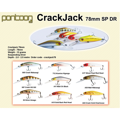 Pontoon 21 Crack Jack 78SP DR Hard Body Fishing Lure - Choose Colour