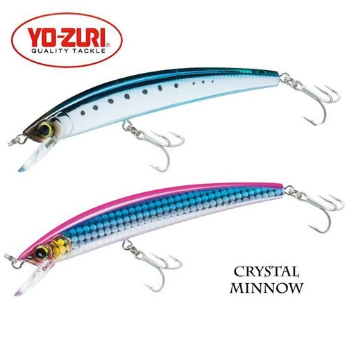 Yo Zuri Crystal Minnow 70mm Floating Fishing Lure - Choose Colour