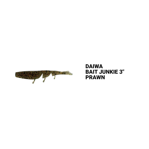 Daiwa 2023 BaitJunkie 3" Prawn Soft Plastic Fishing Lure - Choose Colour