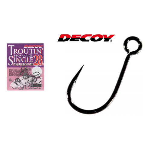 Decoy Single 28 Troutin Plugging Single Lure Fishing Hook - Choose Size
