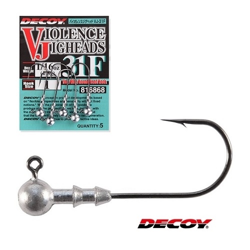 Decoy VJ-31F Violence Round Ball Shape Fishing Jighead - Choose Weight &amp; Hook Size