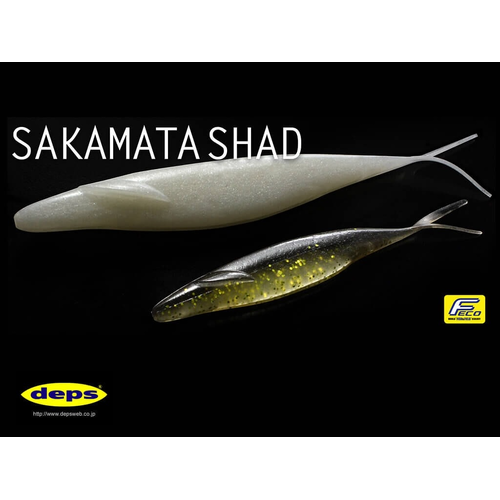 Deps Sakamata Shad 4" Soft Plastic Fishing Lure - Choose Colour