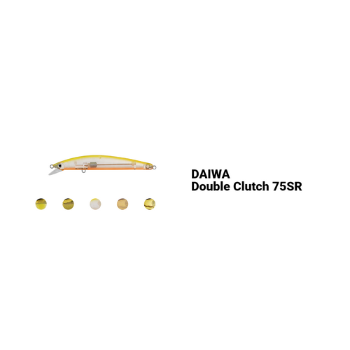 Daiwa 2023 Double Clutch 75SR 75mm Shallow Diving Hard Body Fishing Lure - Choose Colour