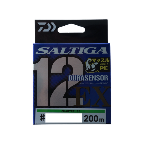 Daiwa 2024 Saltiga Durasensor 12 EX Si3+ Chartreuse Colour 200m Braid Fishing Line - Choose Lb