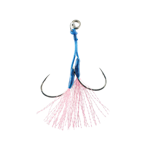Daiwa 2024 Saltiga Twin Assist Fishing Hook With Pink Flash - Choose Size