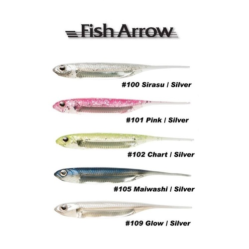 Fish Arrow Flash J Shad 3" Soft Plastic Fishing Lure - Choose Colour