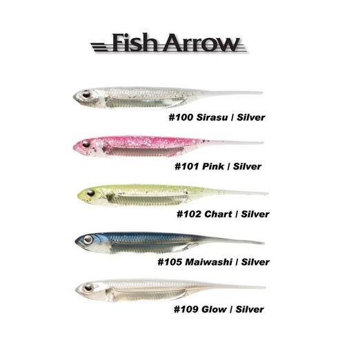 Fish Arrow Flash J Shad 4.5" SW Soft Plastic Fishing Lure - Choose Colour