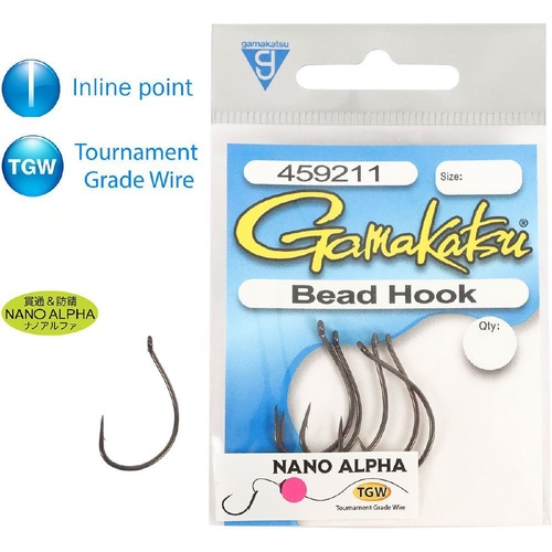 Gamakatsu Bead Nano Alpha Coating Pre Pack Fishing Hook - Choose Size