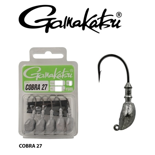Gamakatsu Cobra 27 Wide Head Heavy Duty Fishing Jig Head - Choose Weight &amp; Hook Size