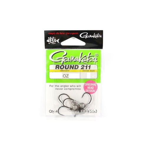 Gamakatsu Round 211 Superb Short Shank Fishing Jig Head - Choose Weight &amp; Hook Size