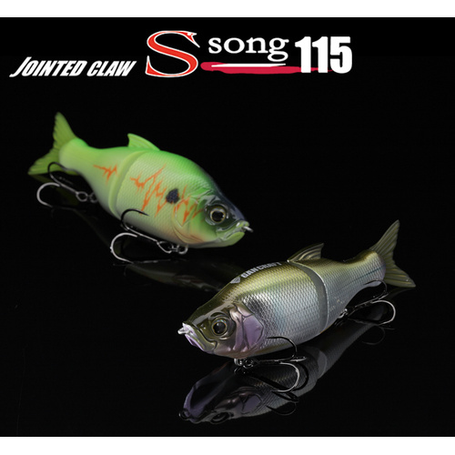 Gan Craft Jointed Claw S-Song 115 Slow Sinking Swimbait Fishing Lure - Choose Colour