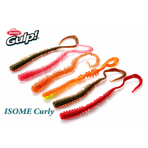 Berkley Gulp Isome Curly 4" Soft Plastic Fishing Lure - Choose Colour