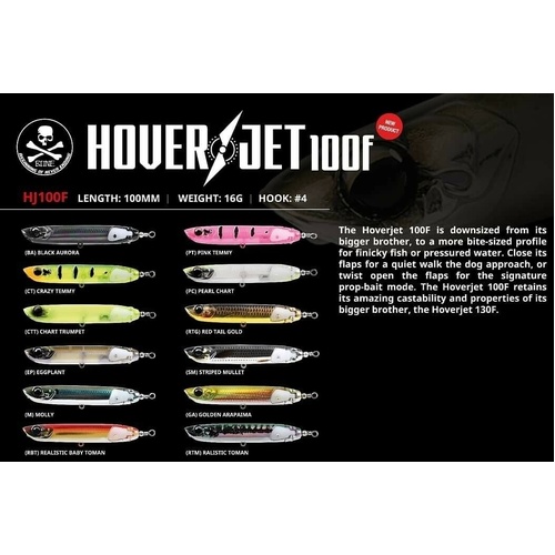 Bone Hoverjet 100mm Surface Stickbait Prop Bait Dual Function Fishing Lure