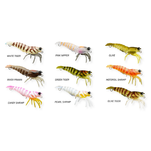 Pro Lure Hybrid Shrimp 92mm Rigged Soft Plastic Fishing Lure - Choose Colour