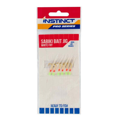 Instinct Pro Sabiki White Fry Bait Fishing Jig - Choose Size