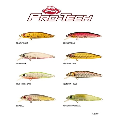 Berkley 2021 Pro-Tech 60mm Jerk Suspending Jerkbait Fishing Lure - Choose Colour