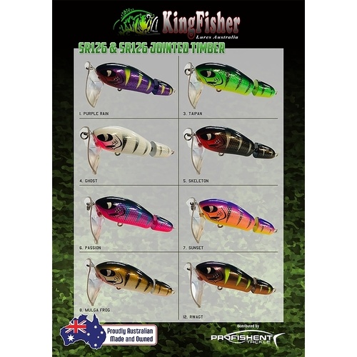 KingFisher SR-126 Surface Joint Timber Fishing Lure - Choose Colour
