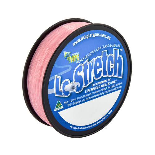 Platypus Lo Stretch 500m IGFA Class Pink Monofilament Fishing Line - Choose Kg