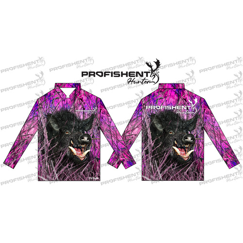 Profishent Sublimated Long Sleeved Pink Pig Camo Shirt - Choose Size