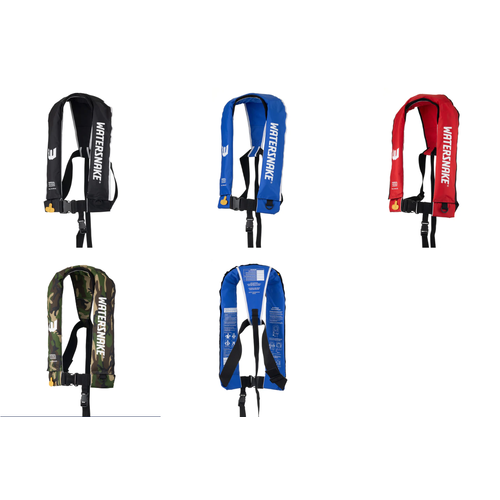 Watersnake Manual Inflatable Life Jacket PFD Level 150 - Choose Colour