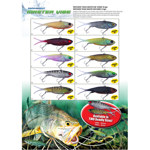 Profishent Master Vibe 83mm 12.5g Fishing Lure - Choose Colour