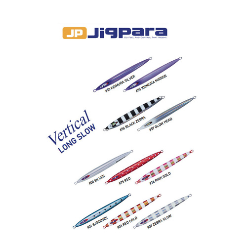Majorcraft JigPara Vertical Long Slow 250g Metal Fishing Jig - Choose Colour