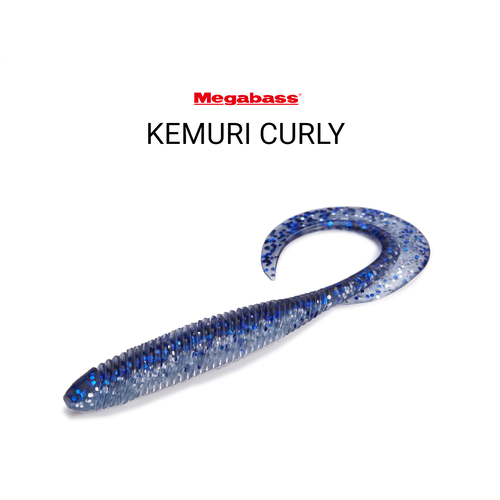 Megabass Kemuri Curly 3.5" Soft Plastic Fishing Lure - Choose Colour