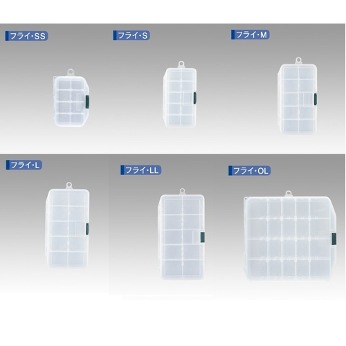 Meiho Fly Case Clear Tackle Box - Choose Size