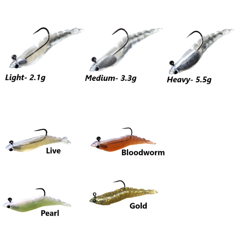 MMD 70mm Pre-Rigged Soft Plastic Prawn - Choose Colour / Weight